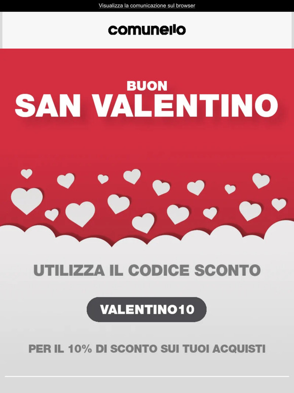 Comunello ti aiuta per i tuoi regali di 💘 San Valentino 🌹