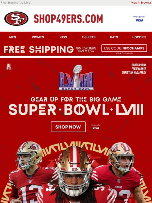 Build Your Super Bowl LVIII Gear Starting Lineup