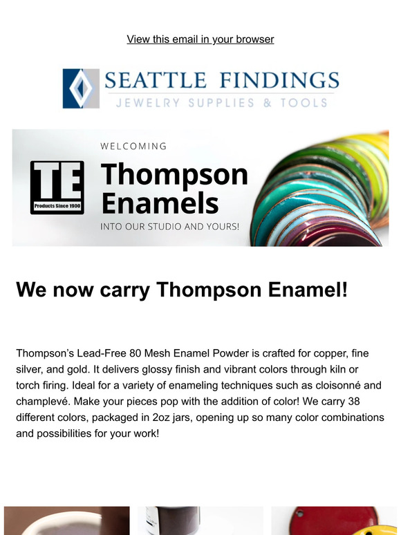 Thompson Enamel - Available Now at Seattle Findings! 💥