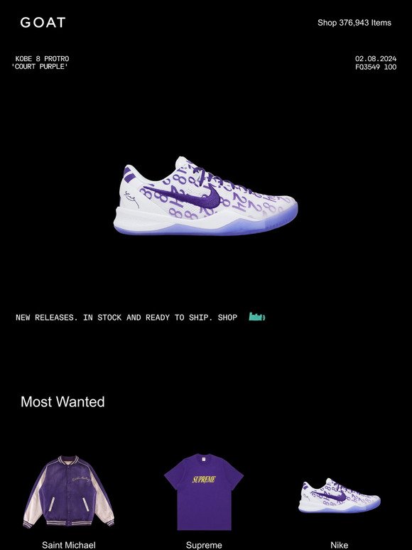 [SEED] Just Dropped: Nike Kobe 8 Protro 'Court Purple'