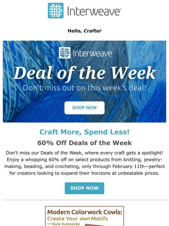Craft More, Spend Less with 60% Off Deals of the Week!