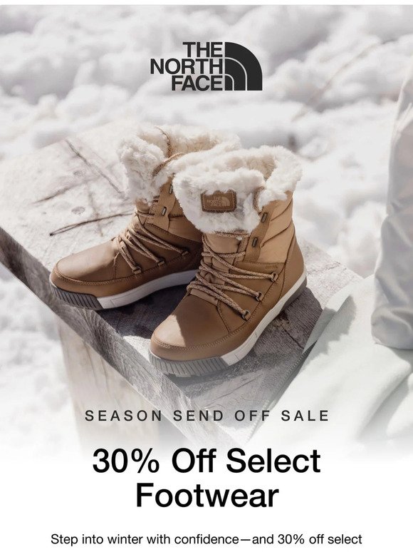 Get 30% off winter footwear during the Season Send Off Sale