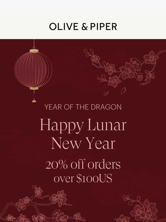 20% OFF 🏮 Happy Lunar New Year!