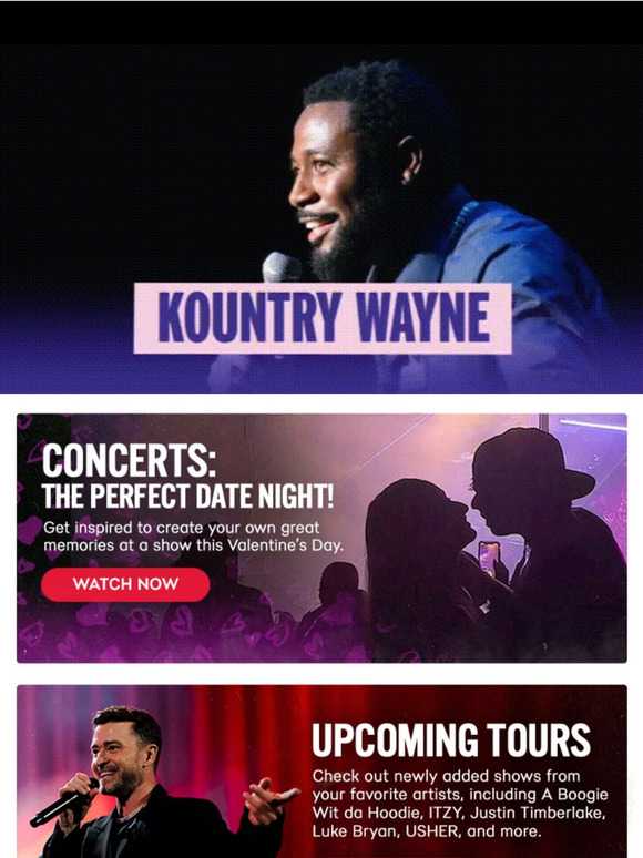 LiveNation Who Do You Love? Gift An Show This Valentine