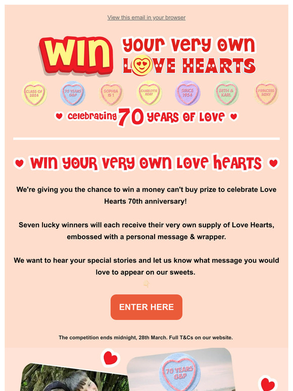 Love Hearts is celebrating 70 years of love!💖