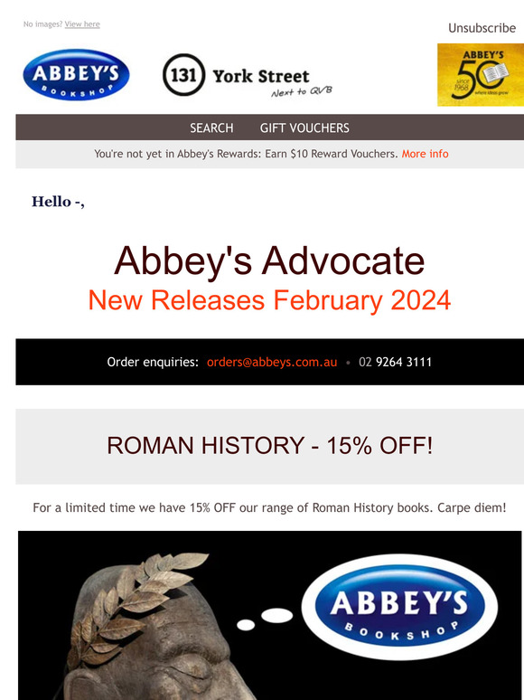 New Release Books • FEB 2024 • Sale on Roman History