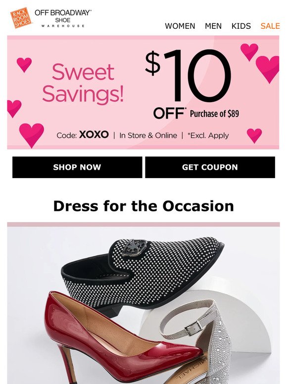 $10 OFF styles for your Valentine's Day plans ❤️