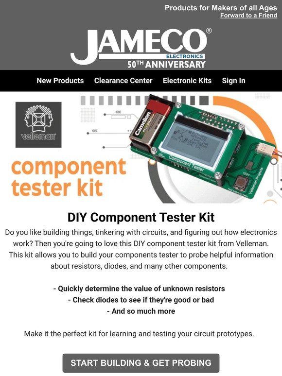 Build your own components tester kit ⚡