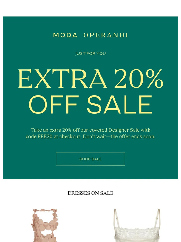 Moda Operandi Email Newsletters Shop Sales, Discounts, and Coupon Codes