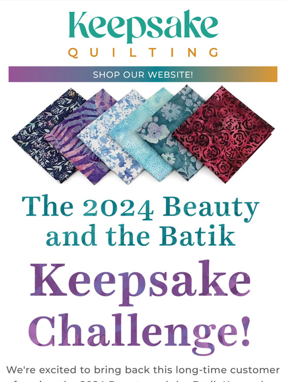 Keepsake Quilting 🏆 The 2024 Keepsake Challenge Milled