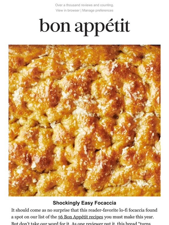 Bon Appétit: Shockingly Easy Focaccia Milled