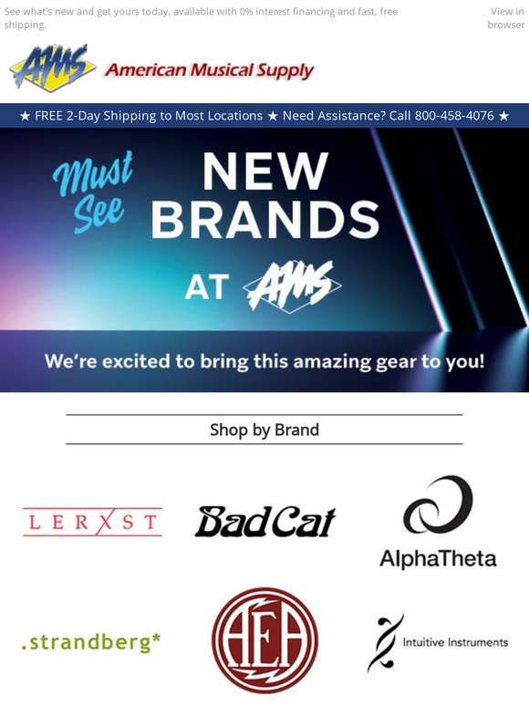 American Musical Supply New Gear Brands for You to Explore Incredible