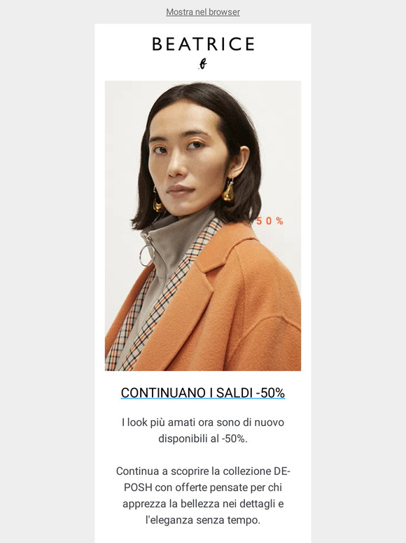 Eleganza senza tempo al -50%