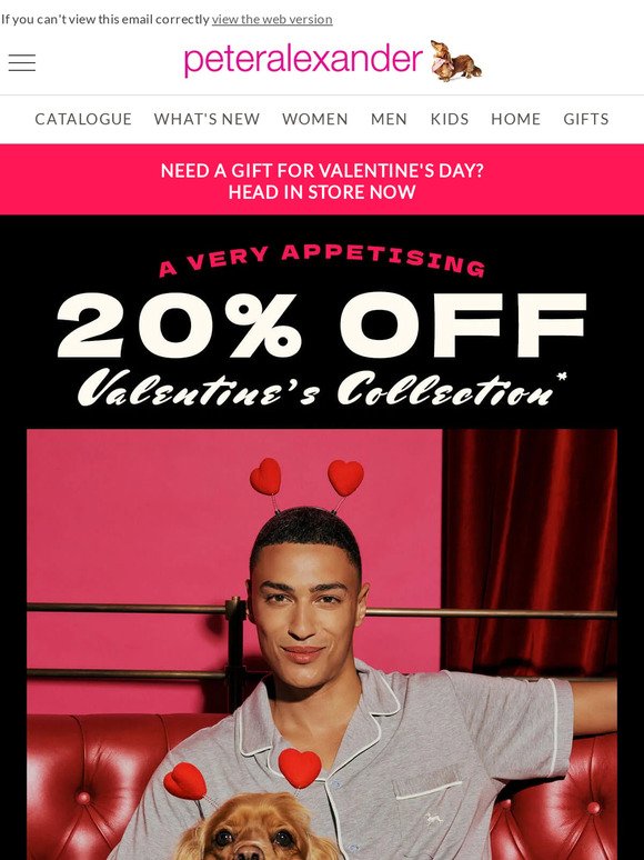 Feast your eyes on 20% Off Valentine's Collection this weekend!