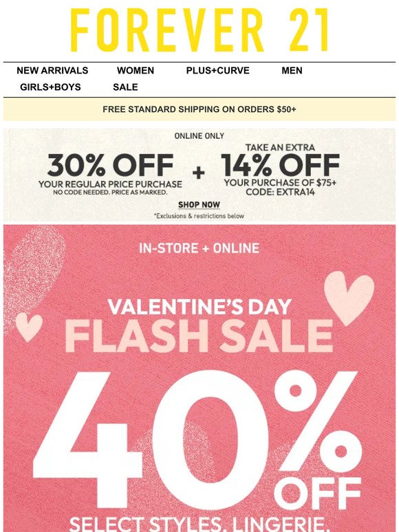40% Off Valentine's Styles & Frasier Sterling 🌹