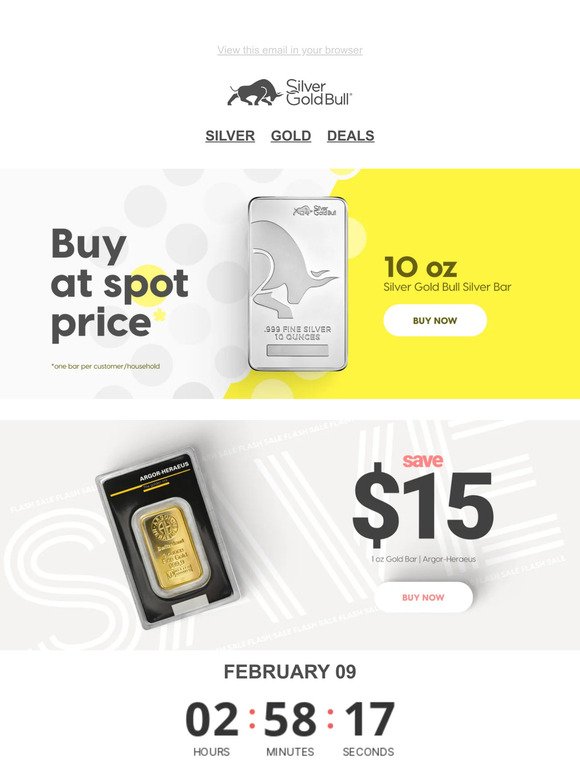 Flash Sale: 1 oz Gold Bar | Argor-Heraeus⚡⚡⚡