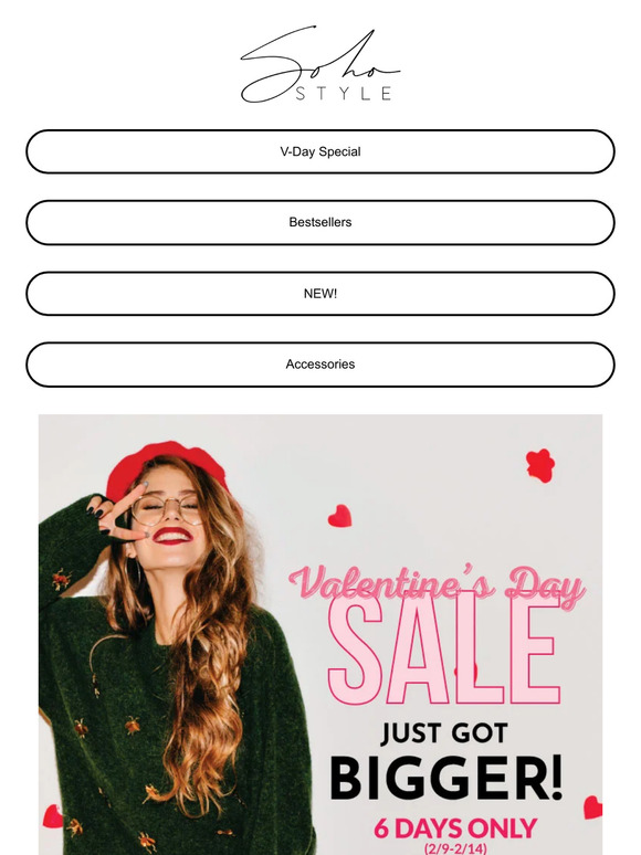 ❤️ Biggest V-Day Sale yet!