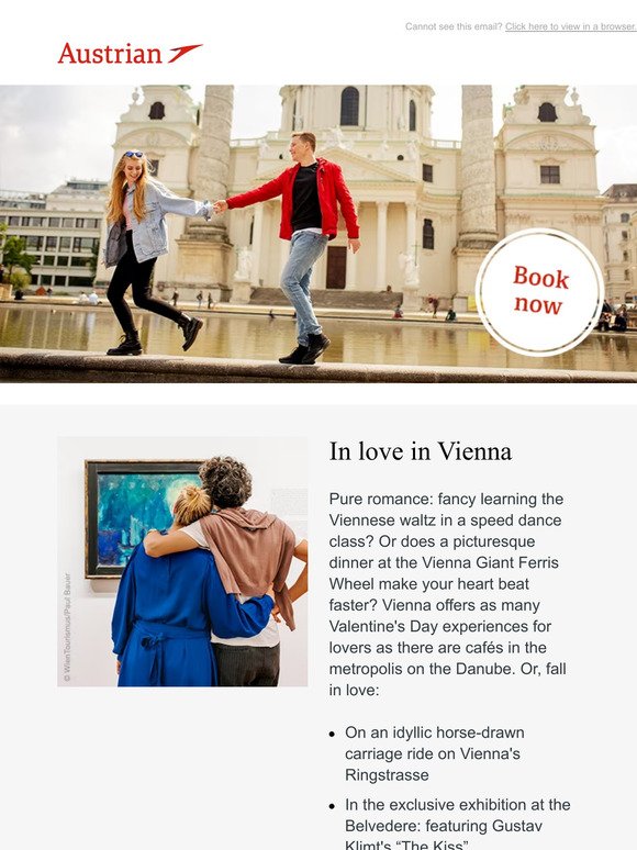 Every day is Valentine's Day in Vienna: Celebrate romantic moments