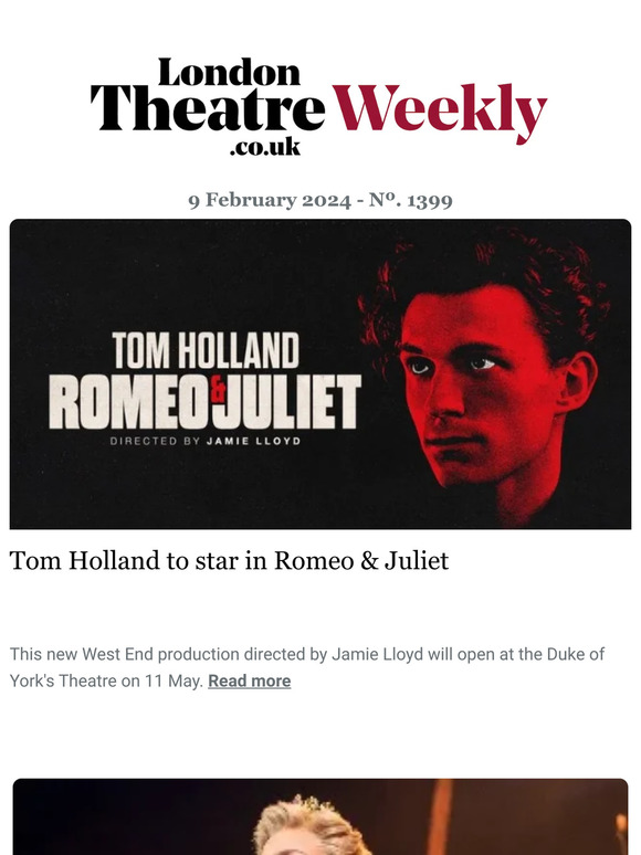 Tom Holland to star in Romeo & Juliet in the West End