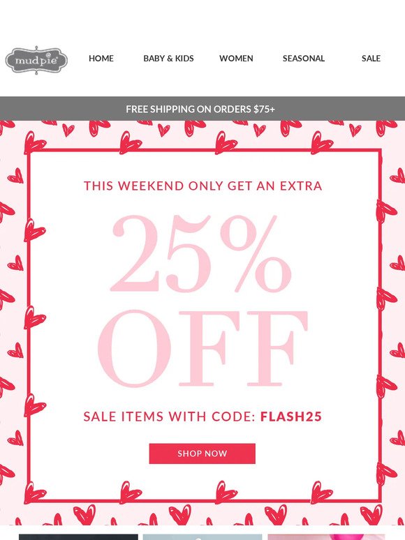 Get an extra 25% off ALL sale items