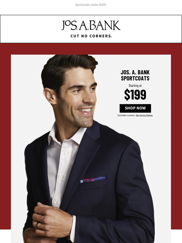 Jos. A. Bank Valentine's Day. Are you ready? Milled