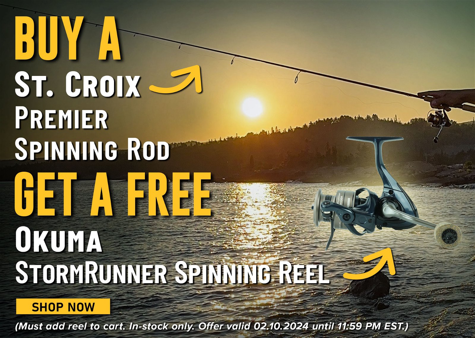 FishUSA: Get a FREE Okuma StormRunner Reel with the Purchase of a St. Croix  Premier Spinning Rod