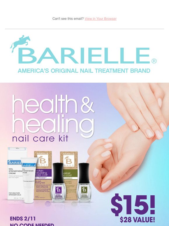 Don't miss out on Barielle's Health & Healing Nail Care Kit - for the ultimate healthy nails!