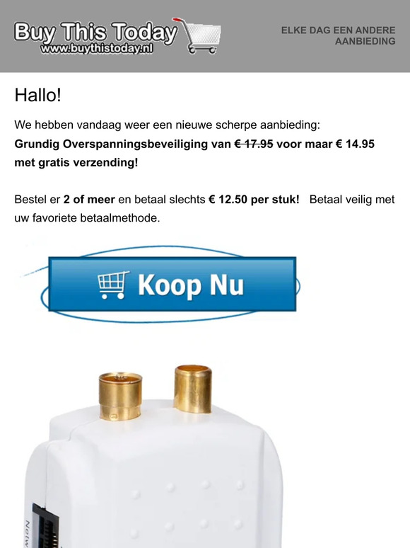 Nieuwsbrief van Buythistoday
