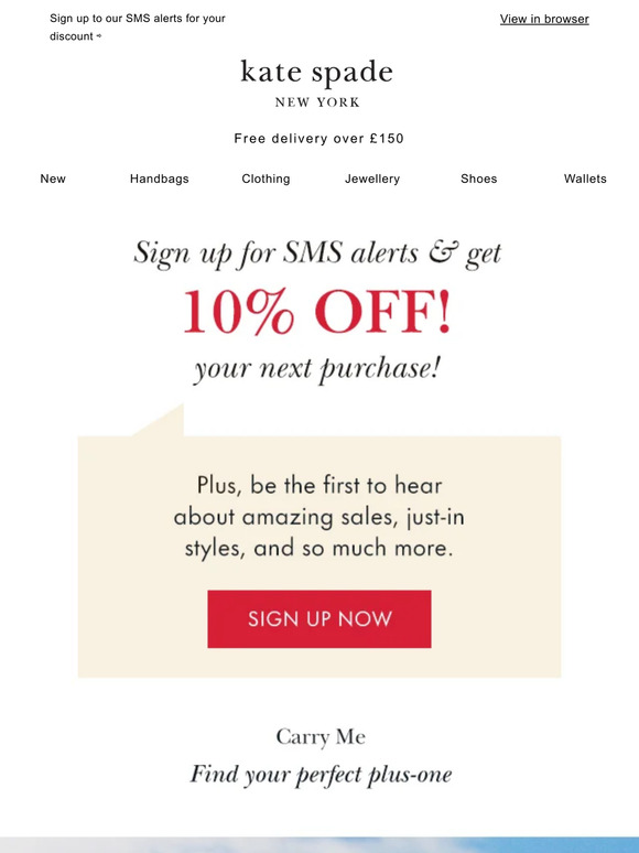 Kate Spade UK Limited Email Newsletters Shop Sales, Discounts, and
