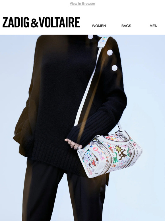 ZADIG & VOLTAIRE Humberto Cruzイラスト入りバッグ Rock Nano Humberto Cruz Crossbody - Zadig & Voltaire