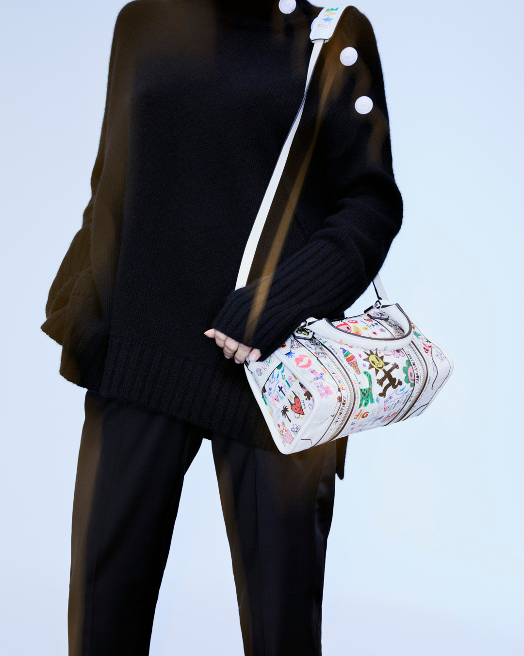 ZADIG & VOLTAIRE Humberto Cruzイラスト入りバッグ Zadig & Voltaire Moonrock x Humberto Cruz Shoulder Bag