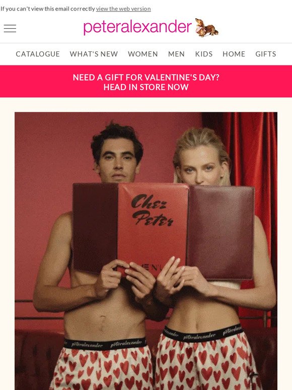 Match your other half with 20% Off V-Day PJs