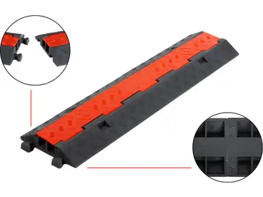 Stagecaptain Protector CB2-100L RD Kabelbrücke 2-Kammer 100 cm