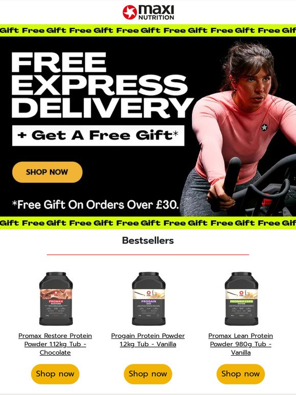 Start Next Week Strong with Free Express Delivery over £30. Ends Tonight!