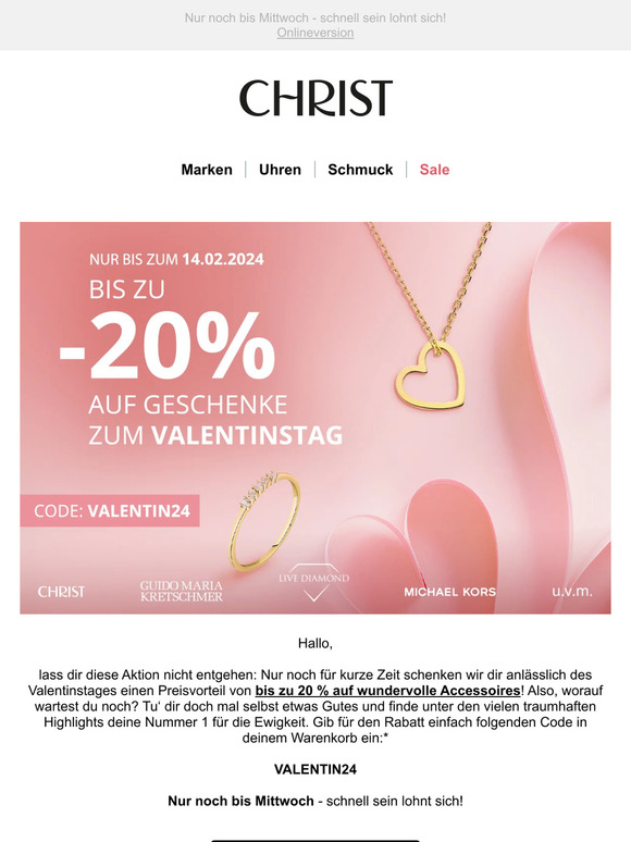 Nicht mehr lange: Bis zu -20 % auf Accessoires zum Verlieben