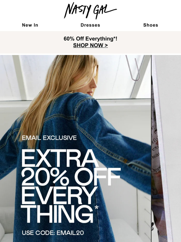 Nasty Gal Email Newsletters Shop Sales, Discounts, and Coupon Codes