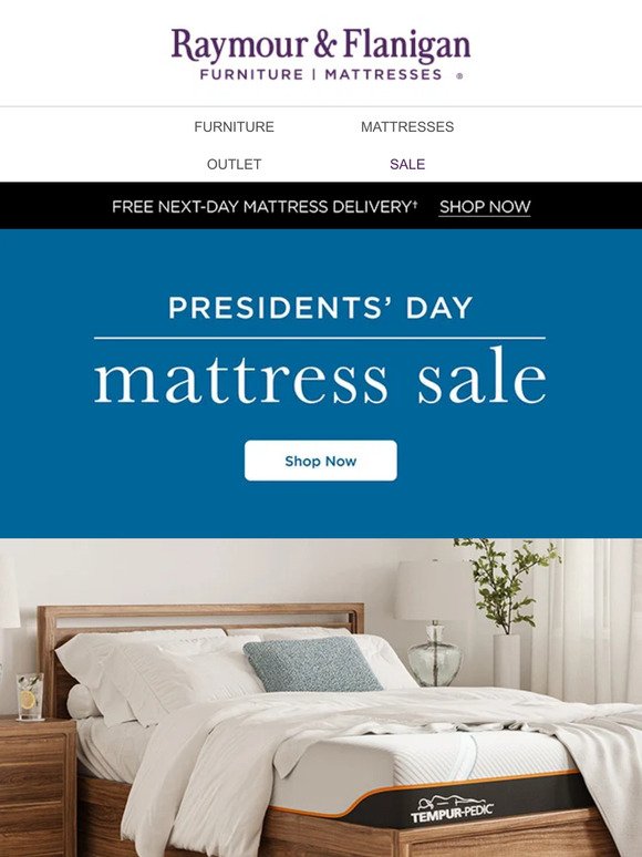 Mega mattress deals going on now during the Presidents' Day Sale