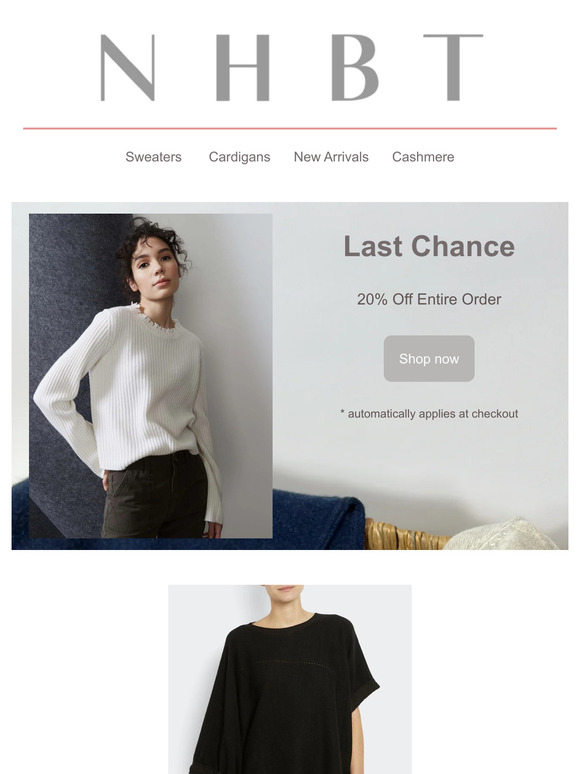 Last Chance on Winter Sale! 20% Off Sitewide