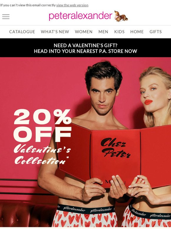For someone special, 20% OFF our Valentine's Collection now!