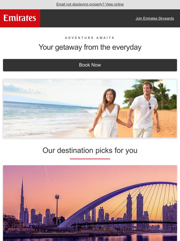Get into a traveling mood with our featured fares