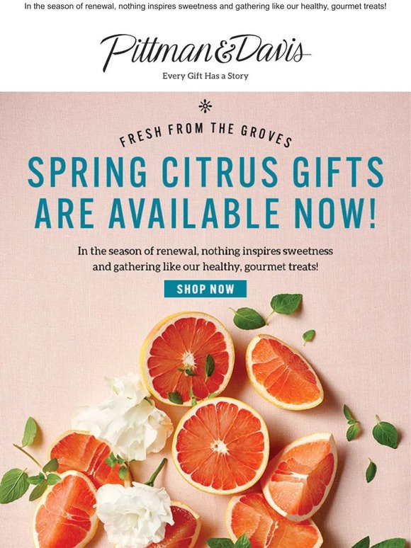 🍊 Fresh from the Groves - Spring Citrus Gifts are Available NOW! 🐝