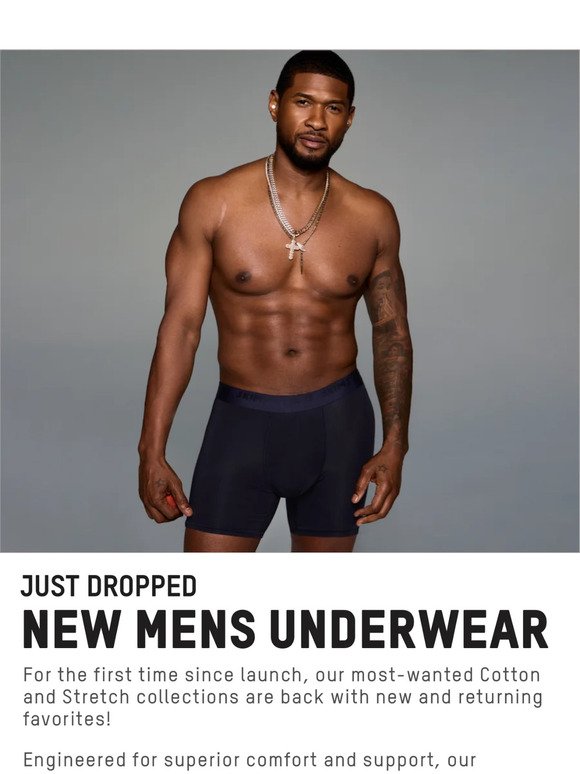SKIMS on X: USHER'S ultimate underwear: SKIMS. For the first time since  launch, our most-wanted Cotton and Stretch collections are back!   / X