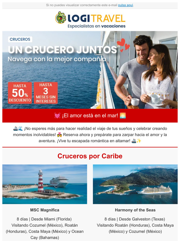 ¡Un Crucero Juntos! Vive momentos inolvidables en alta mar