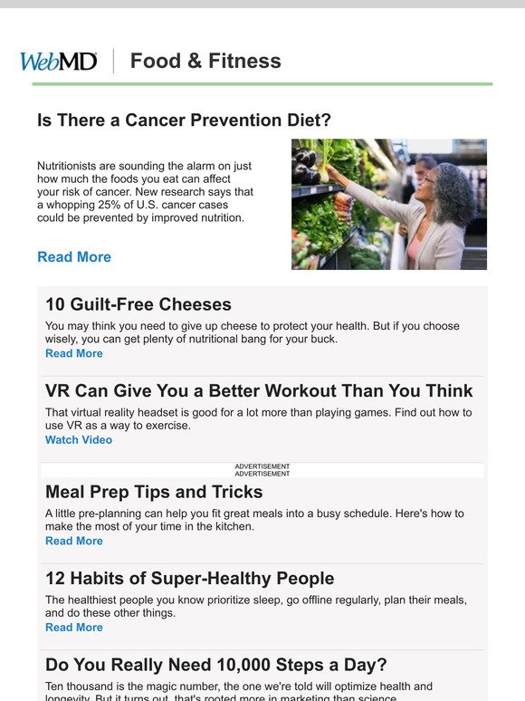Is There a Cancer Prevention Diet?