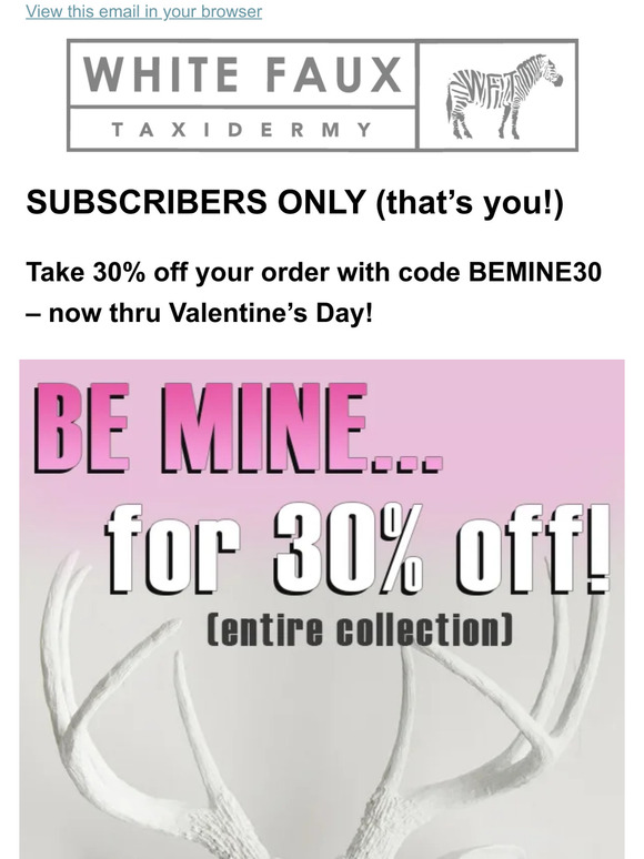 Sshhh....Secret 2 Day Sale for Valentine's Day! 30% Off w/ Code