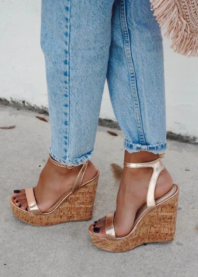Amora Rose Gold Wedges