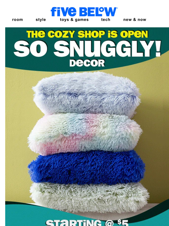 Five Below good news the cozy shop is open 😌 Milled