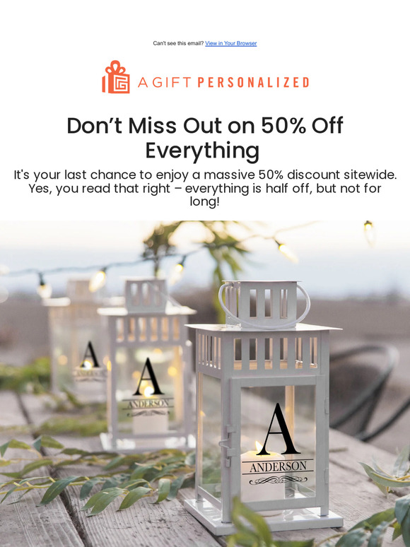Final Hours! Don’t Miss Out on 50% Off Everything