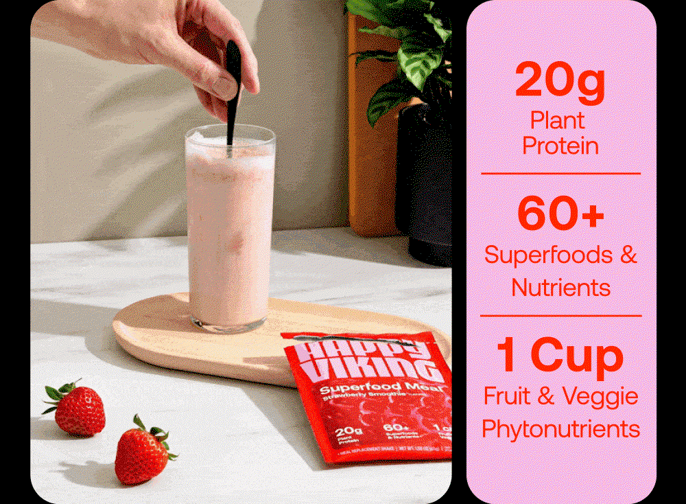 20g Plant Protein 60+ Superfoods & Nutrients 1 Cup Fruits & Veggie Phytonutrients