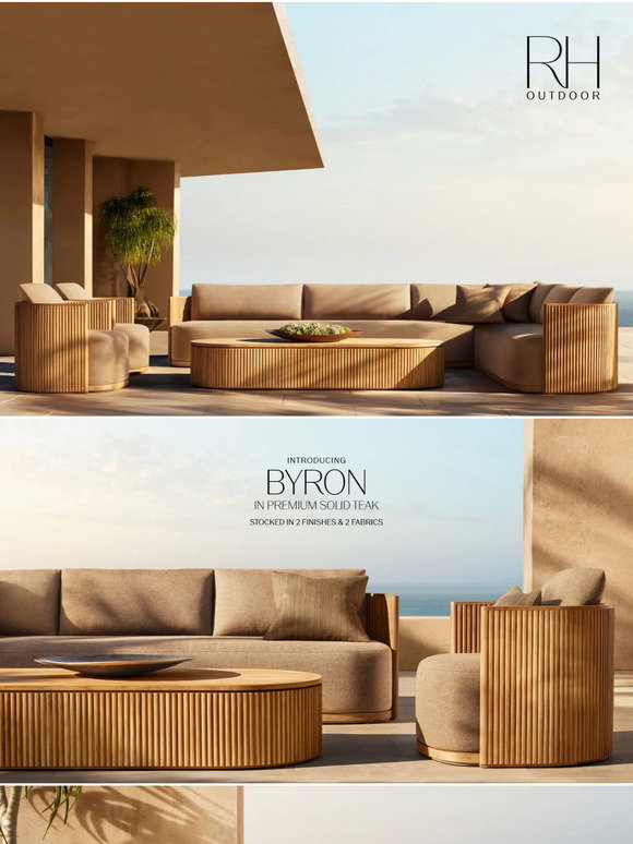 Restoration Hardware: Introducing the Byron Reeded Outdoor Collection ...